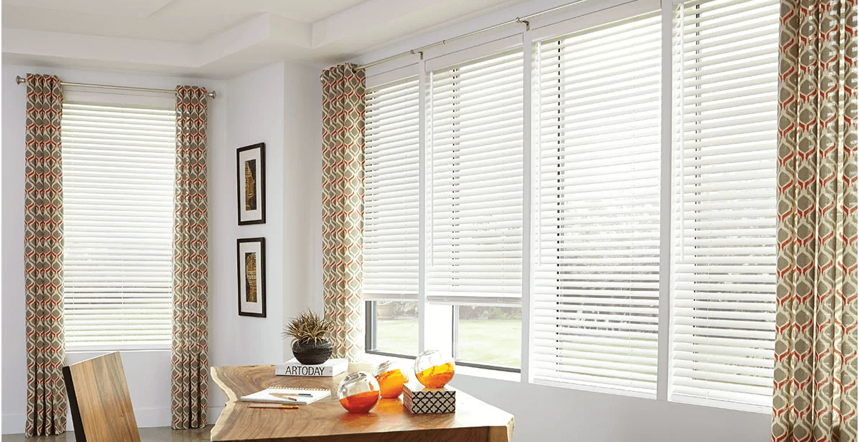 Comfortex Aria Faux Wood Blinds - Innovative Openings