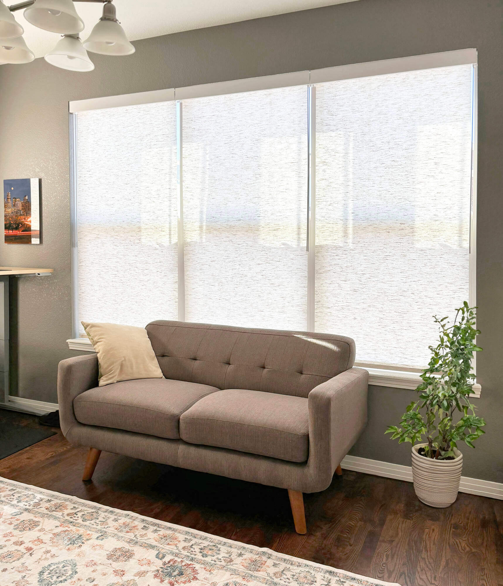 Insolroll Elements Decorative Roller Shades Playa translucent fabric