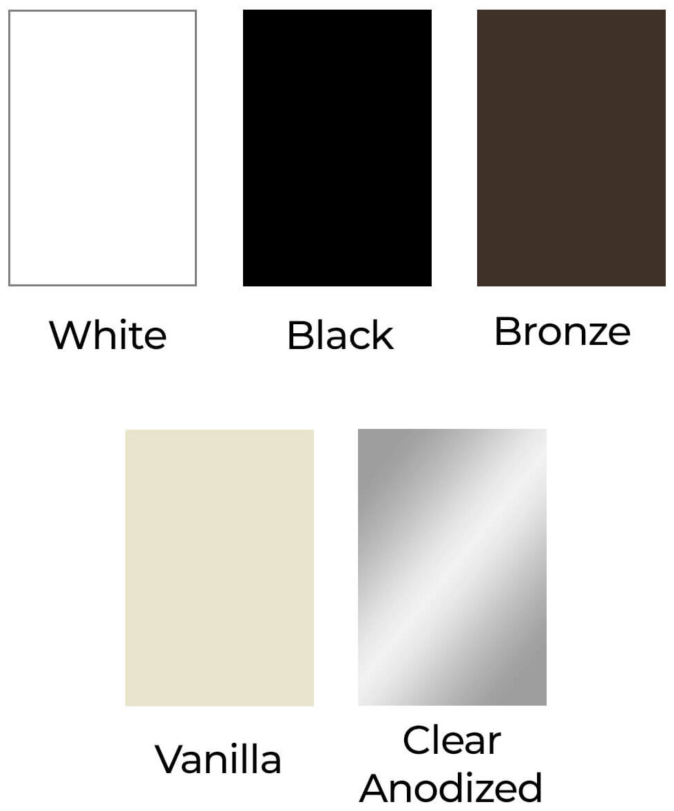 White-Black-Bronze-Vanilla-Clear Anodized-colors